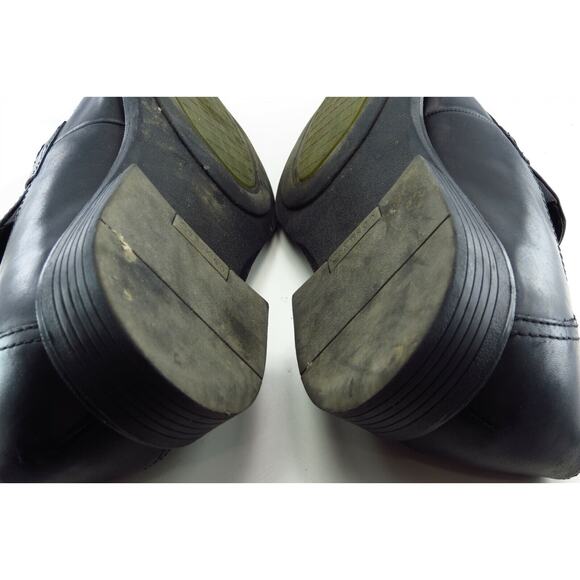 Calvin Klein Shoes Sz 12 M Almond Toe Black Loafer Leather Men - Picture 6 of 7